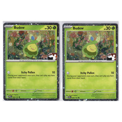 x2 Budew (Cosmos Holo) Pokemon Prize Pack Series 8 PRE 004/131 PLAYSET 2x NM - Image 1