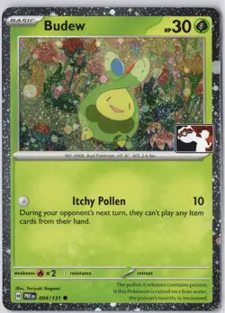 x2 Budew (Cosmos Holo) Pokemon Prize Pack Series 8 PRE 004/131 PLAYSET 2x NM - Image 3