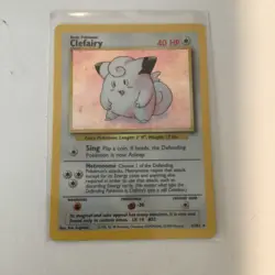 Pokemon Clefairy 5/102 Base Set Holo Rare 1999 Basic 40HP Fairy - Image 4