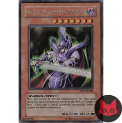 Yugioh Dark Magician Knight ROD-EN001 Prismatic Secret Rare MP - Image 1