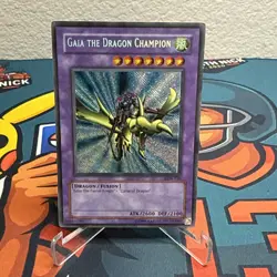 Yugioh Gaia The Dragon Champion LOB-125 Secret Rare HP Holo - Image 1