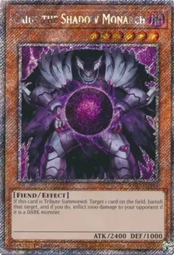 Yugioh! Caius the Shadow Monarch - RA03-EN194 - Platinum Secret Rare - 1st Ed NM - Image 1