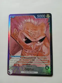 One Piece Zephyr Leader OP02-072 Parallel Alt Art ENGLISH NM - Image 1