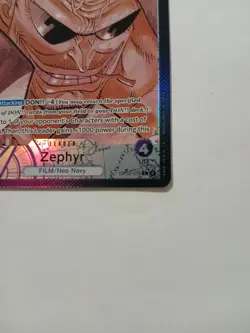 One Piece Zephyr Leader OP02-072 Parallel Alt Art ENGLISH NM - Image 3