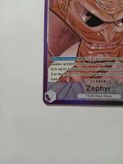 One Piece Zephyr Leader OP02-072 Parallel Alt Art ENGLISH NM - Image 4