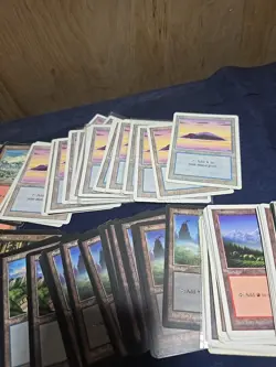 Lot of 290+ Vintage Magic the Gathering Lands Cards Retro MTG READ - Image 2