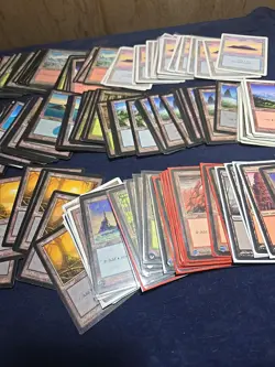 Lot of 290+ Vintage Magic the Gathering Lands Cards Retro MTG READ - Image 4