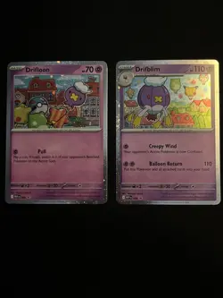 Drifloon 005 and Drifblim 006 - 2 Card Set - Mega Evolution Promo Holo - Image 1