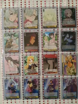 Weiss Schwarz Assorted Card Lot ×16 SR, RR, R, CR English And Japanese - Image 1