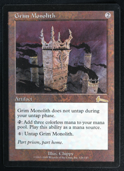 Grim Monolith Magic Card Urza's Legacy MTG Reserved List - Image 1