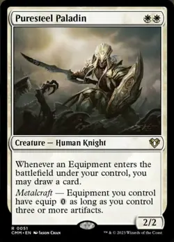 1x Near Mint, English Puresteel Paladin - Foil - Commander Masters - Image 1