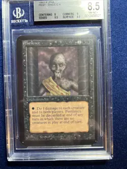 MTG Alpha Pestilence C K BGS 8.5 NM-MT+ (9.5 surface/edges, 9 corners) 1993 - Image 1