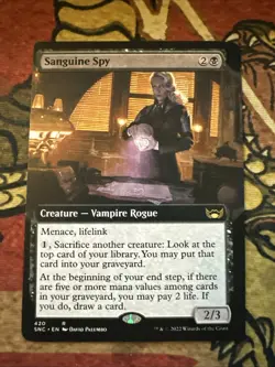 Mtg Magic Full Art Capenna Twisted Miscut Sanguine Spy Misprint Error Card - Image 1