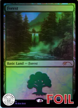 MTG Forest (109) | NM Foil | Secret Lair Bob Ross Lands {SLD} - Image 1
