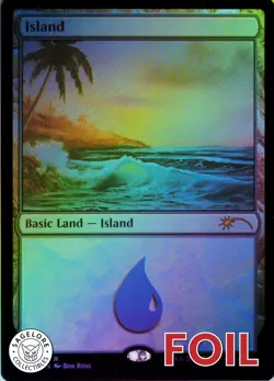 MTG Island (102) | NM Foil | Secret Lair Bob Ross Lands {SLD} - Image 1
