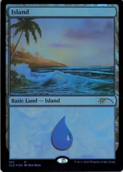 MTG Island (102) | NM Foil | Secret Lair Bob Ross Lands {SLD} - Image 2