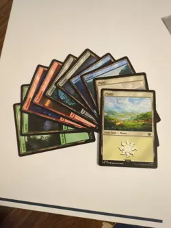 Magic the Gathering MTG Lord of the Rings Basic Land Set - NM - Image 1
