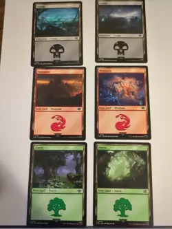 Magic the Gathering MTG Lord of the Rings Basic Land Set - NM - Image 3