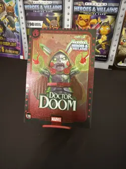 Doctor Doom (Pikachu) #E28 - Red Holo - Heros & Villains Flash Edition Pokemon - Image 1