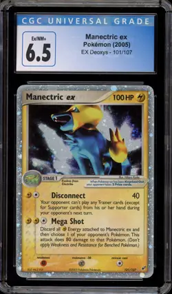 Pokemon Manectric ex EX Deoxys Holo Ultra Rare #101 CGC 6.5 - Image 1