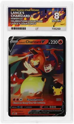 Pokemon TCG Lances Charizard V Black Star Promo SWSH133 2021 Celebrations Ace 8 - Image 1