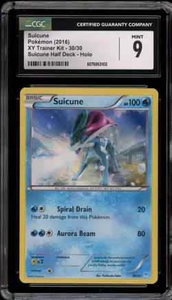 Pokemon Suicune XY Trainer Kit Half Deck Holo #30 CGC 9 Mint - Image 1
