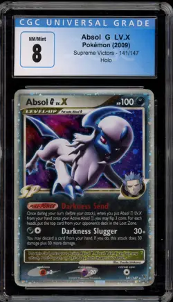Pokemon Absol G Lv.X Supreme Victors Holo Ultra Rare #141 CGC 8 - Image 1