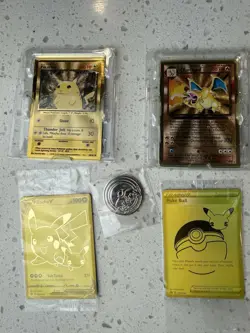 Pokemon TCG 25th Anniversary Celebration Metal Card and Golden Card Set Sealed - Image 1