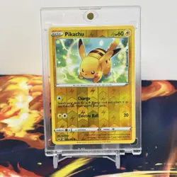 Pikachu 065/202 Reverse Holo Sword & Shield Base Set Pokemon Card 2020 NM - Image 1