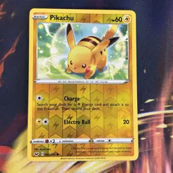 Pikachu 065/202 Reverse Holo Sword & Shield Base Set Pokemon Card 2020 NM - Image 2