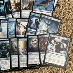 Magic the Gathering 50 Blue Rare Card Lot - Image 4