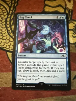 Mtg Magic Unfinity Crimp Bag Check Misprint Error Card - Image 1