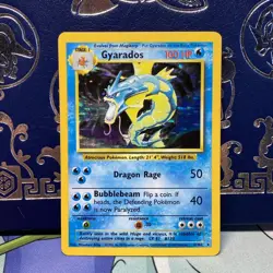 Pokemon Gyarados TCG Base Set Holo Rare Card 6/102 MP - Image 1