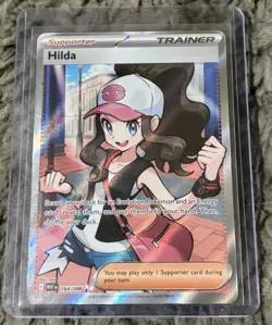 Pokemon TCG Hilda Trainer Card White Flare Full Art Ultra Rare SV 164/086 NM - Image 1