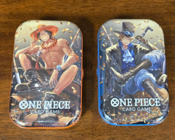 One Piece Card Mini-Tin Pack Set Vol.2 New Sealed.Includes Ace and Sabo Tins - Image 1