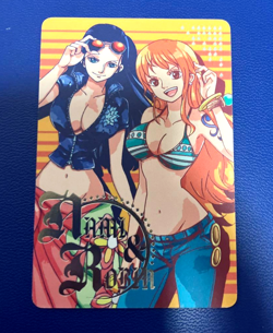 PREORDER Very Rare Nami & Nico Robin HOLO Japanese One Piece Carddass Card - Image 1