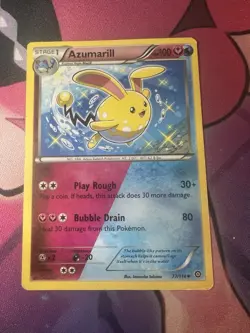 Pokemon TCG Azumarill XY Steam Siege 77/114 Regular Uncommon Card Played MP - Image 1
