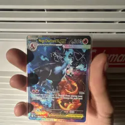 Pokemon Mega Charizard X GX Full Art Holo Dragon Type Card 125/094 English GX - Image 1
