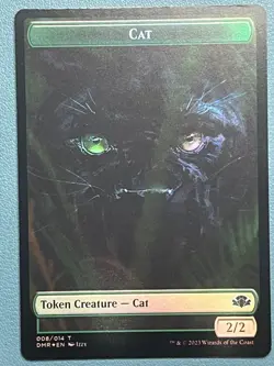 MTG Elephant // Cat (008) Double-sided Token Foil Dominaria DMR NM - Image 2
