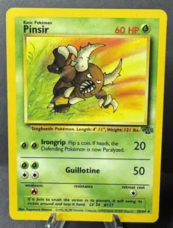 Pokemon TCG Pinsir 25/64 Jungle Reg Unlimited WOTC LP - Image 1