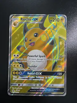Pokemon TCG Raichu GX SM90 Black Star Promo Holo Card Near Mint Condition - Image 1