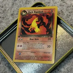 1st Edition Team Rocket Dark Rapidash | 44/82 WOTC Vintage Pokemon TCG Card NM! - Image 3