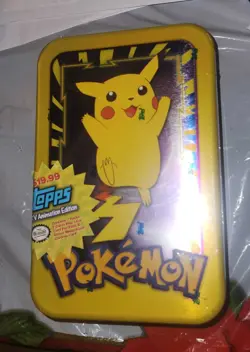 Topps Pokemon Cards Set 7 Packs TV Animation Edition Pikachu Tin Sealed 1999 - Image 1