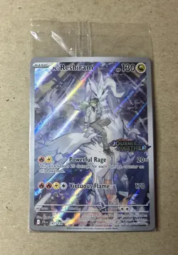 2025 Pokemon Journey Together N’s Reshiram Holo Card 167/159 Sealed - Image 1