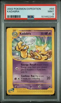 2002 Pokemon Expedition 84 Kadabra PSA 9 Mint - Image 1
