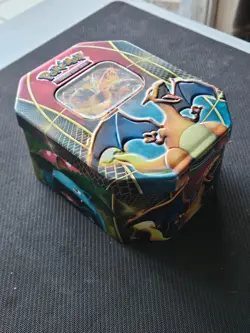 Charizard EX Tin 2014 Pokemon TCG Contains XY29 PROMO "OPENED" - Image 3