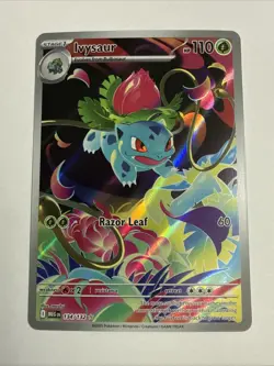 Pokemon TCG Ivysaur 134/132 ME01: Mega Evolution Illustration Rare Near Mint - Image 1