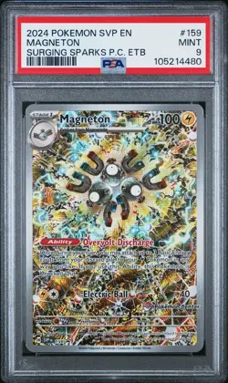 2024 Pokemon SVP EN-SV Black Star Promo Magneton Pokemon Center #159 PSA 9 - Image 1