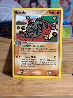 GRAVELER 34/92 EX Legend Maker Unlimited Vintage Pokemon TCG Near Mint - Image 1