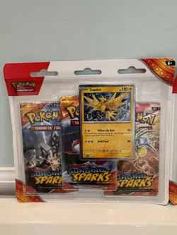 Pokemon TCG: Surging Sparks 3 Pack Blister Zapdos Quagsire Promo Lot of 2 Sealed - Image 2